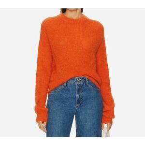 Veronica Beard Alpaca & Wool Blend Orange Clementine Sweater Sz M